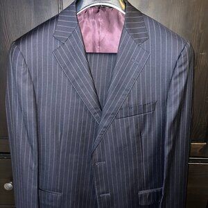 Harry Rosen Samuelsohn Pinstripe Suit Size 40 S